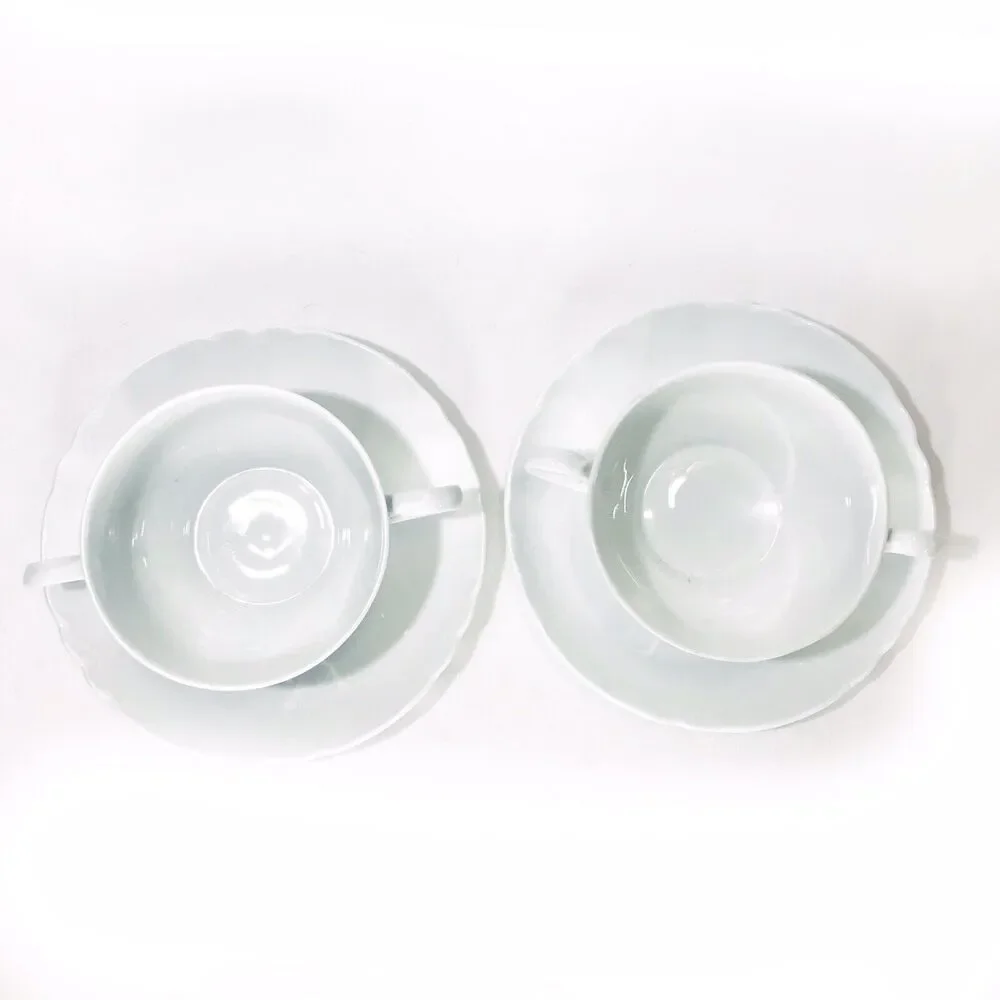 Antique O & E G Oscar and Edgar Gutherz Royal Austria Cream Soup Cup and Saucer - Picture 4 of 6